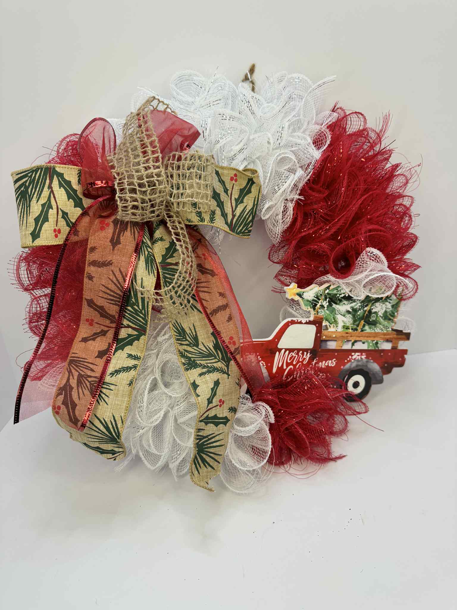 Merry Christmas Pickup Truck Wreath