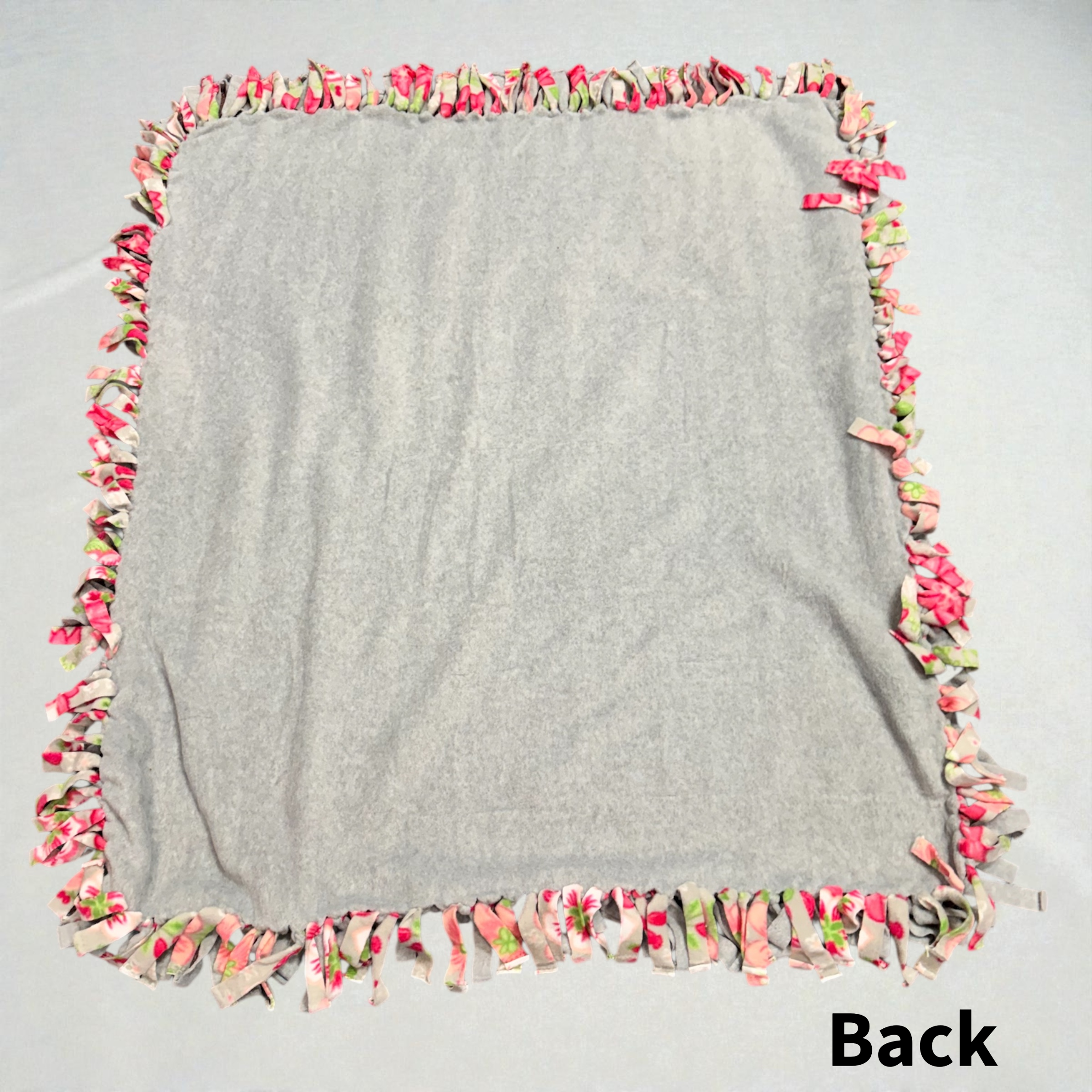 Cut & Tie Pink & Gray Blanket