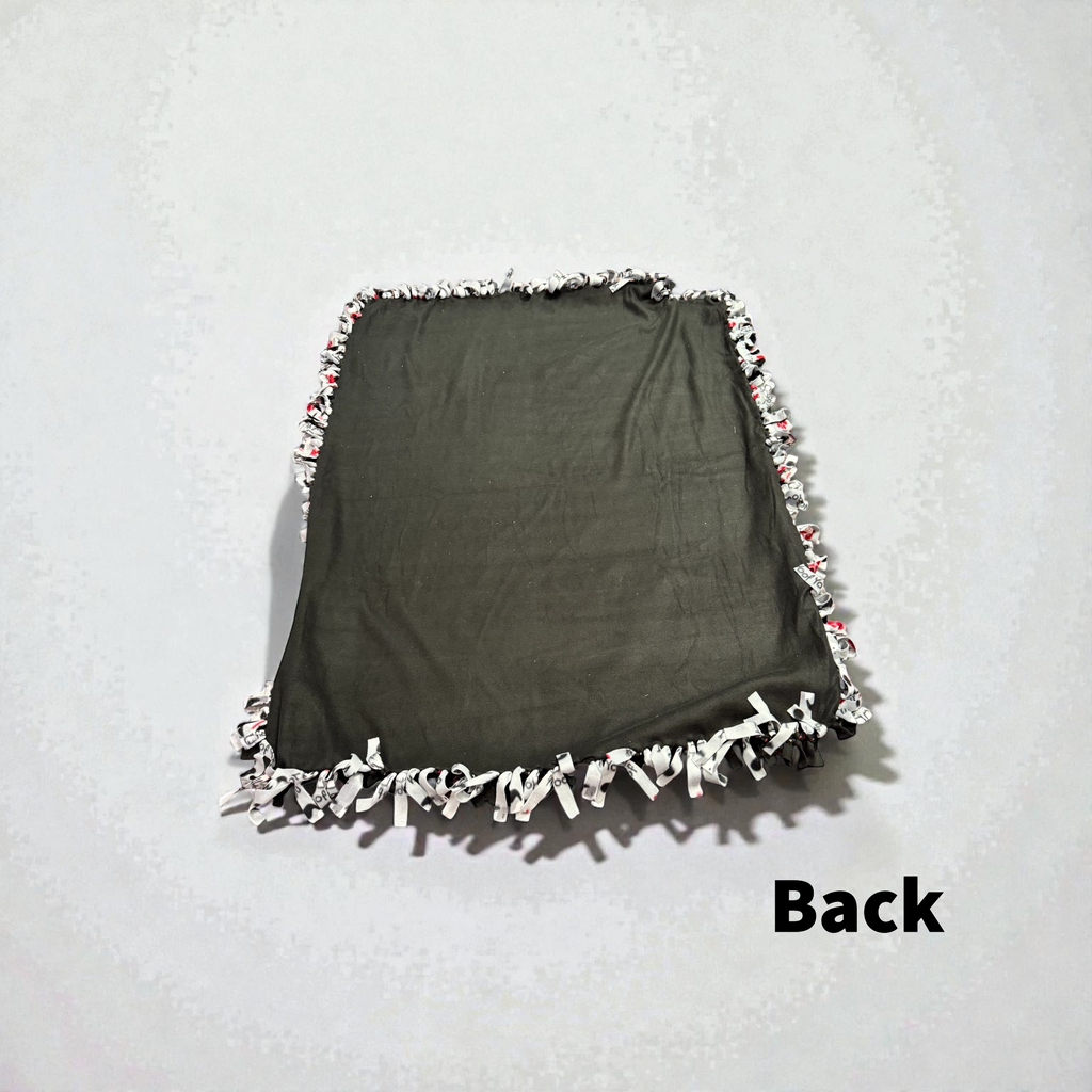 Dog Print Cut & Tie Fleece Blanket – 50” x 60”