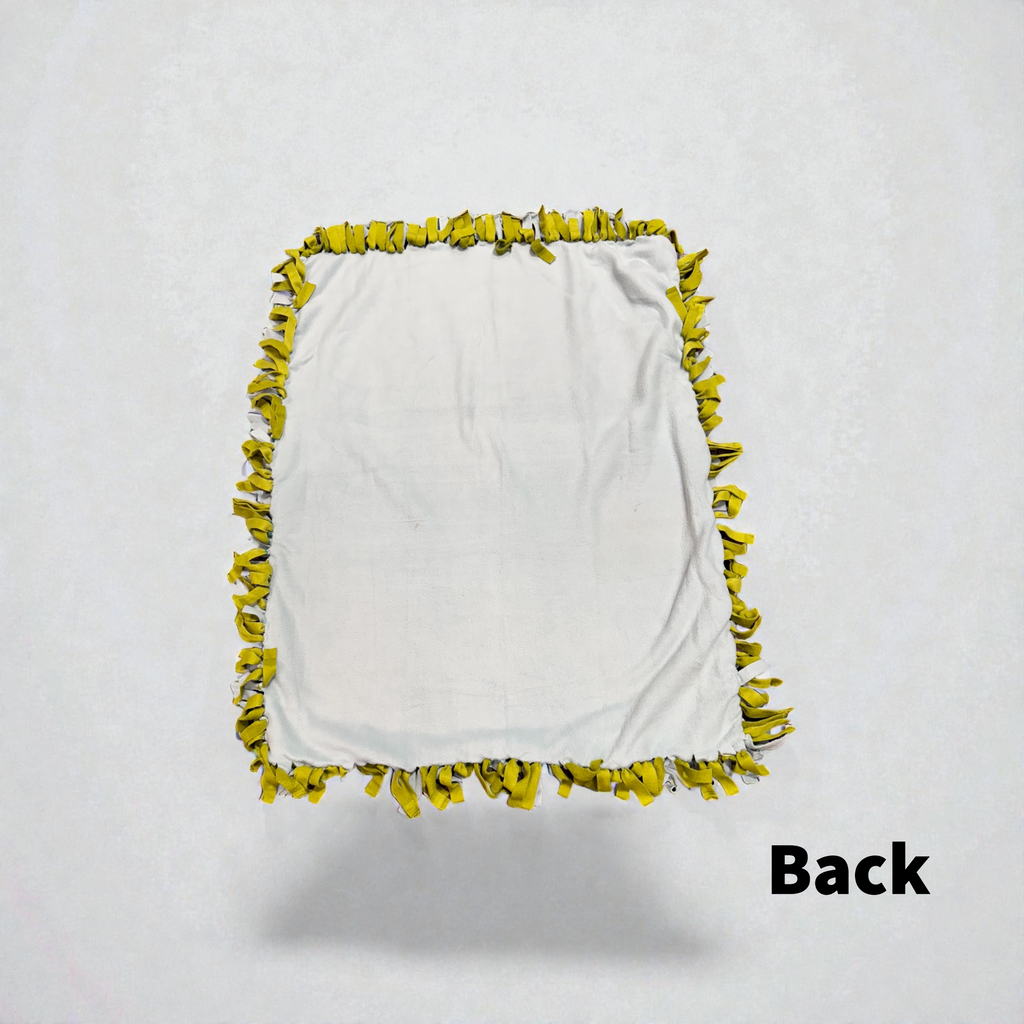 Astronaut Mars Logo Cut & Tie Fleece Blanket – 48” x 60”