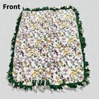 Purple, Yellow & White Floral Cut & Tie Fleece Blanket – 72” x 60”
