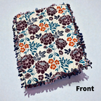 Colorful Purple, Orange, & Blue Floral Cut & Tie Fleece Blanket – 72” x 60”